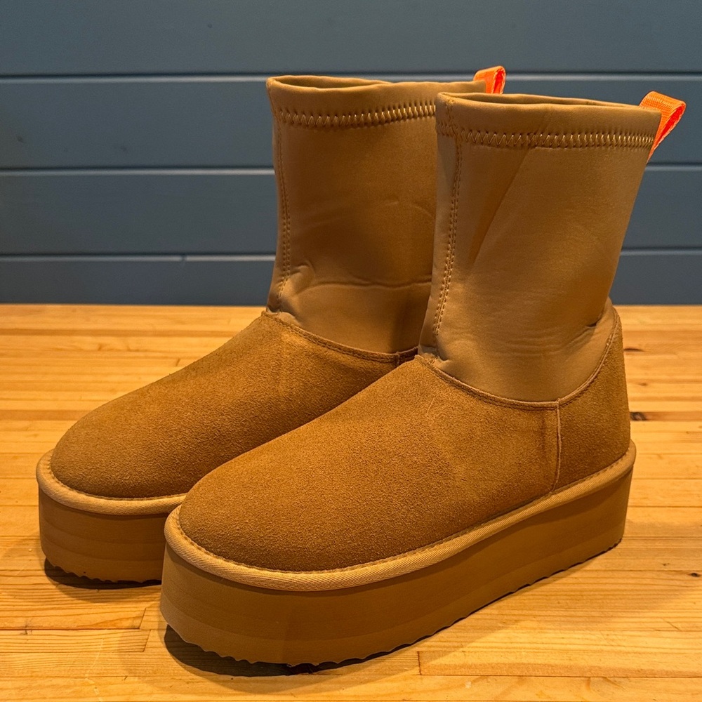 Dream Pairs Tan Platform Winter Boots
